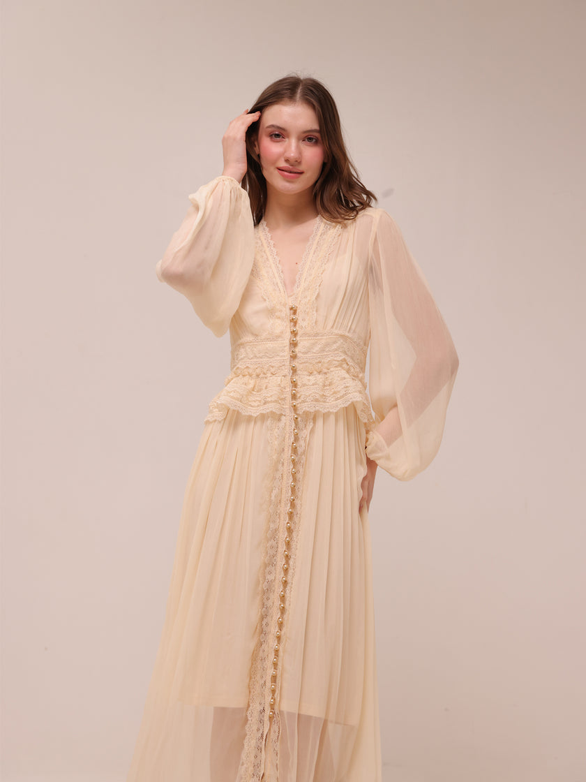 Natura V Neck Button