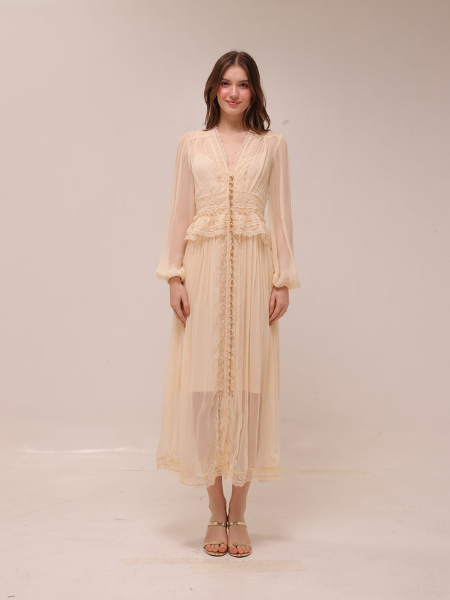 Natura V Neck Button