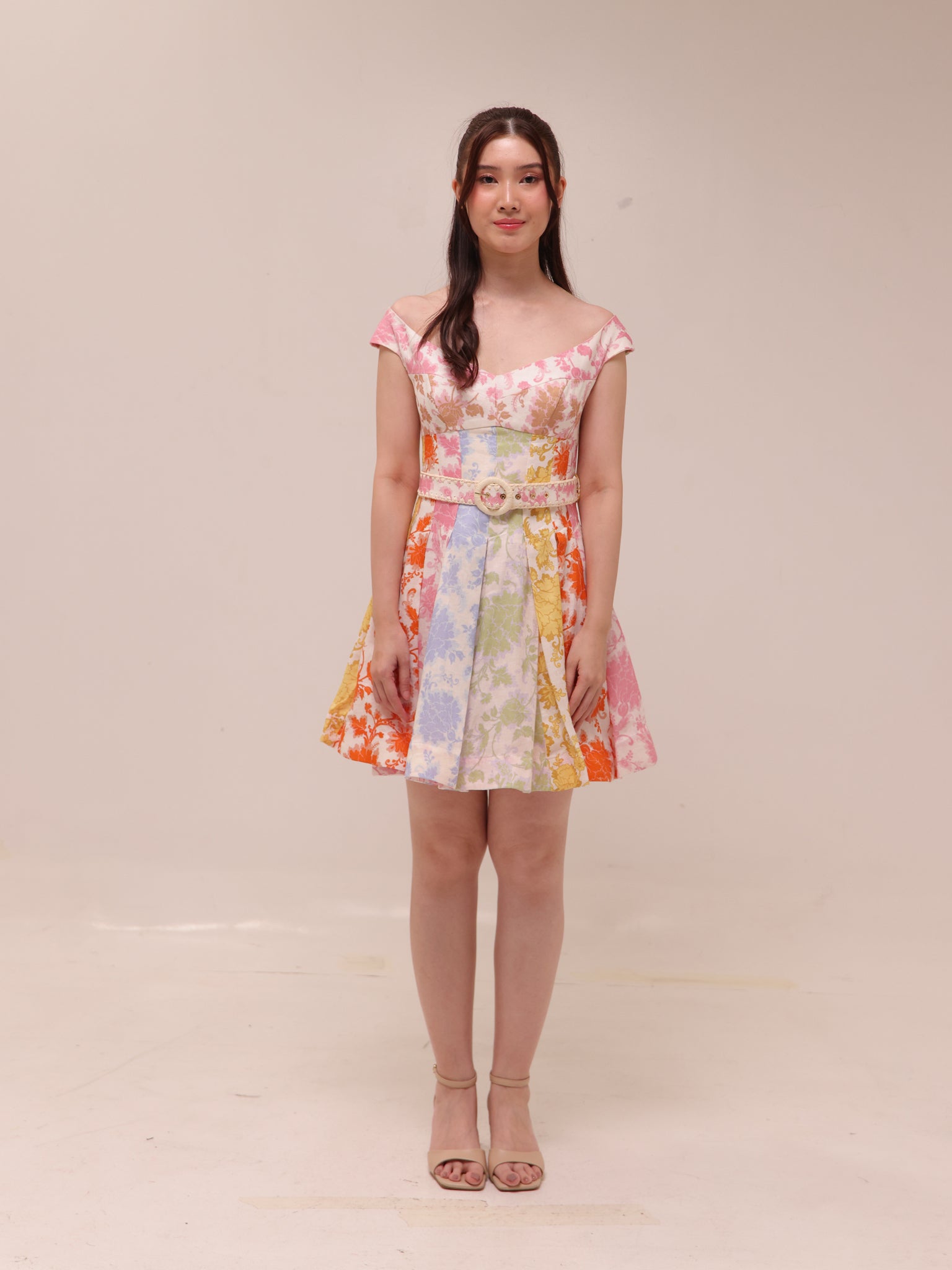Postcard Spliced Mini Dress