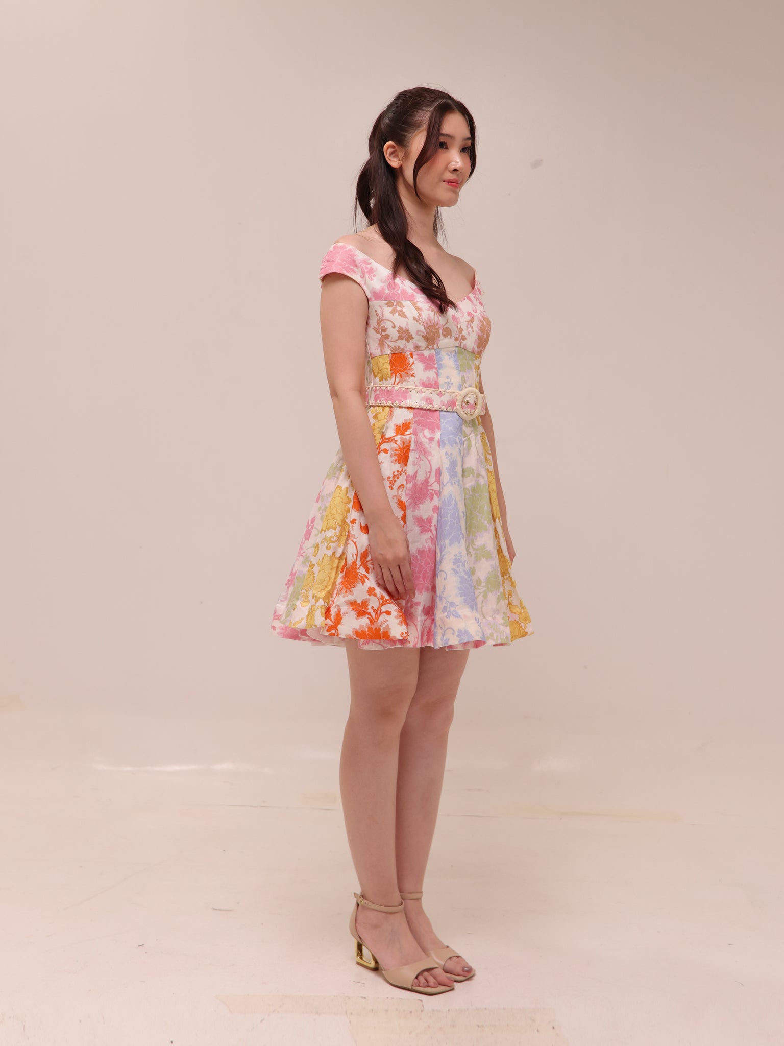 Postcard Spliced Mini Dress