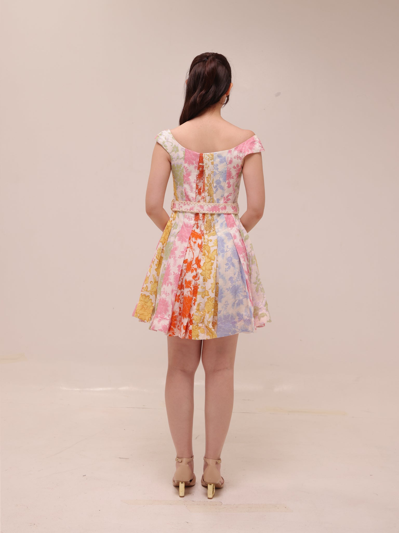 Postcard Spliced Mini Dress