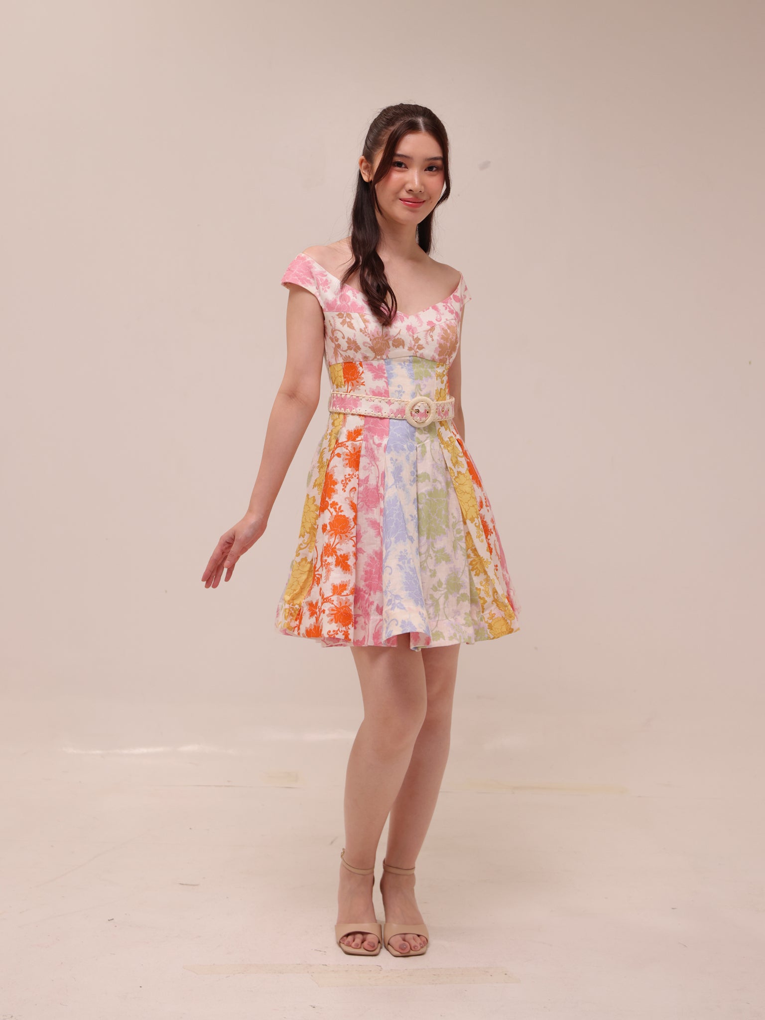 Postcard Spliced Mini Dress