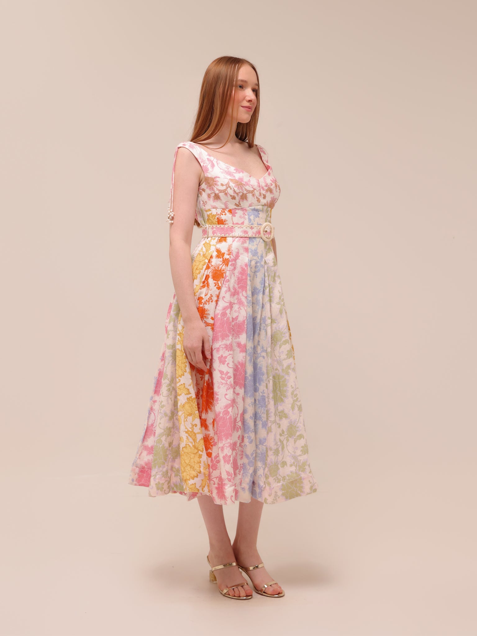 Postcard Spliced Midi Dress