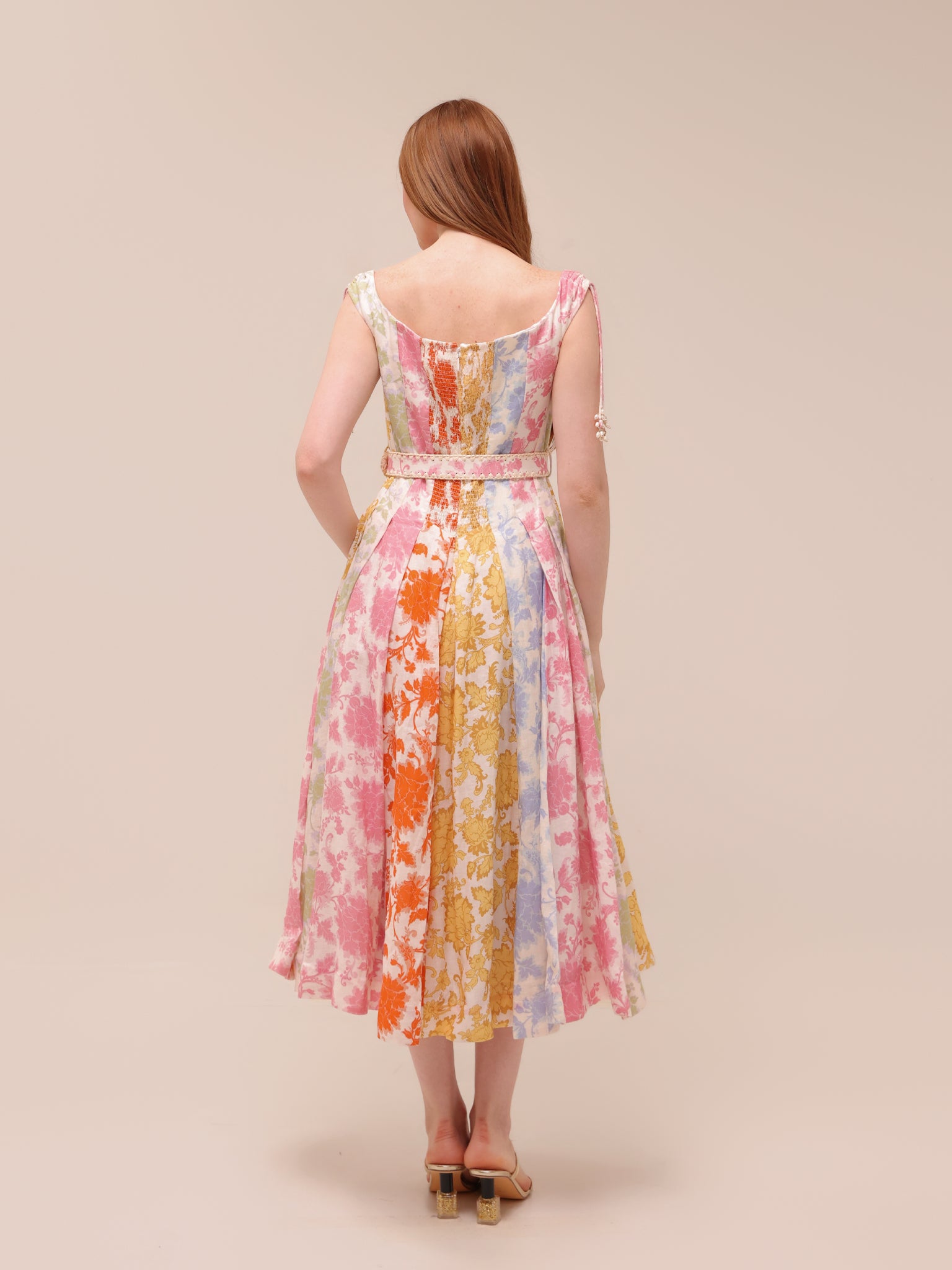 Postcard Spliced Midi Dress