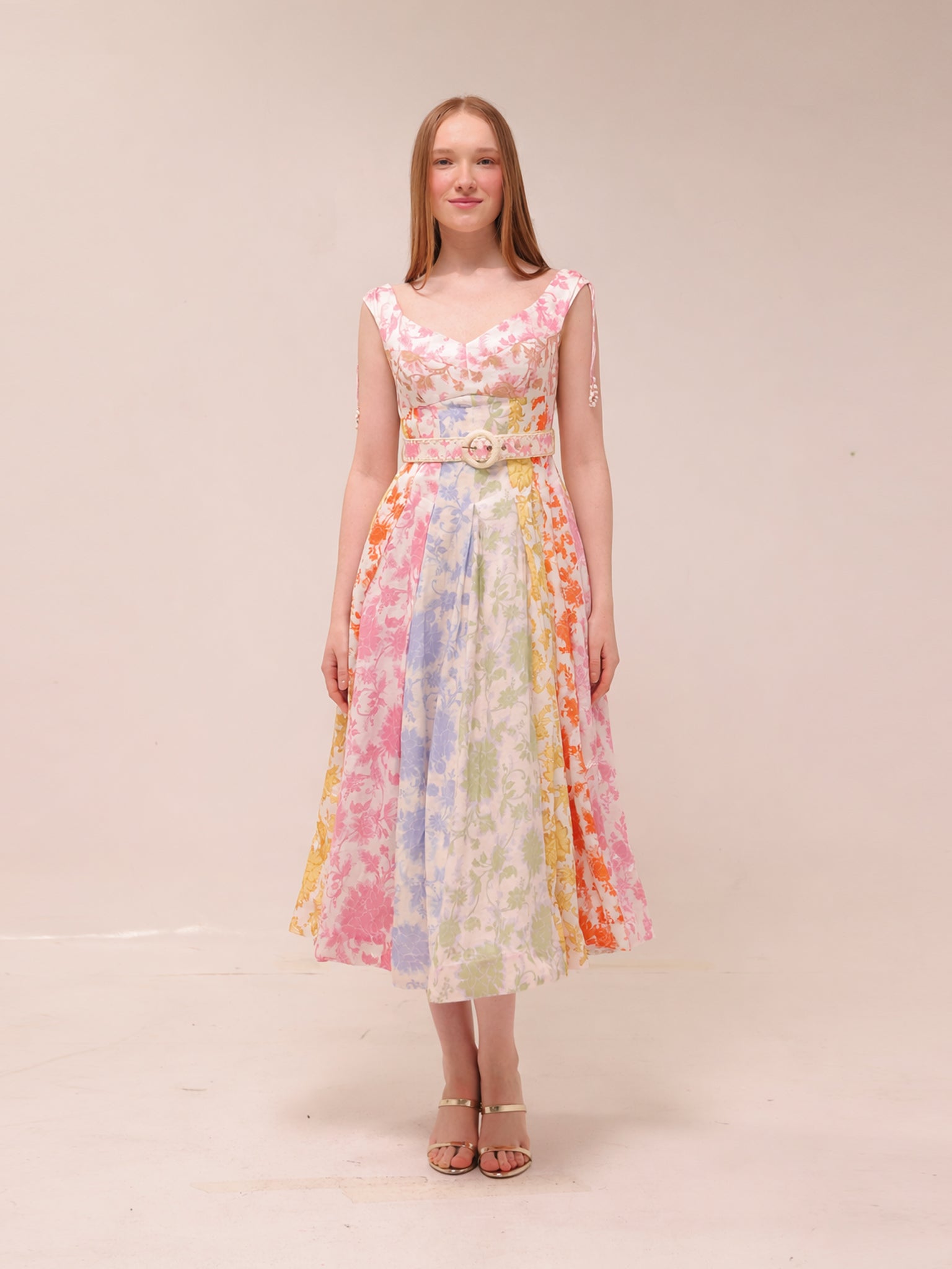 Postcard Spliced Midi Dress