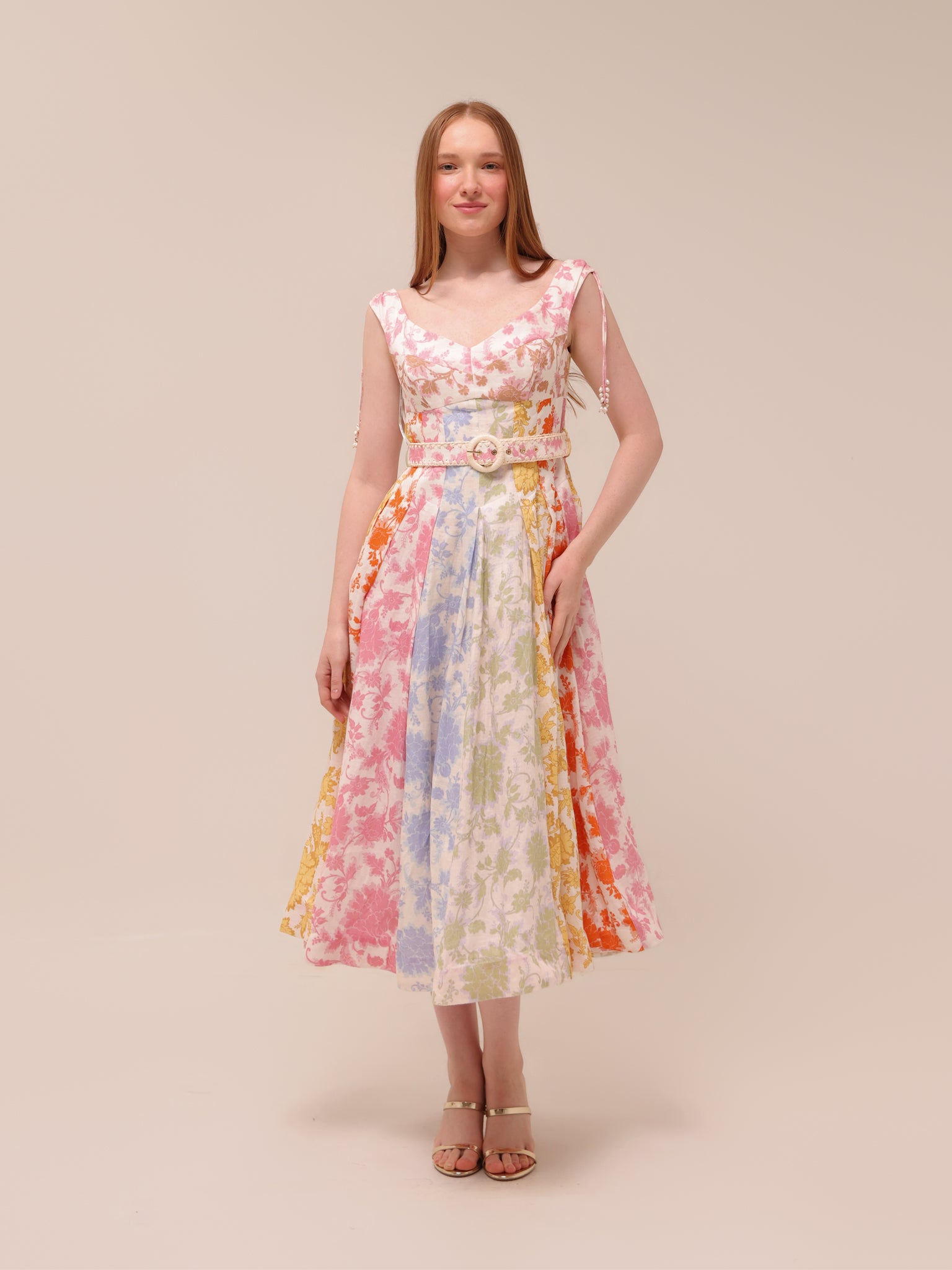 Postcard Spliced Midi Dress