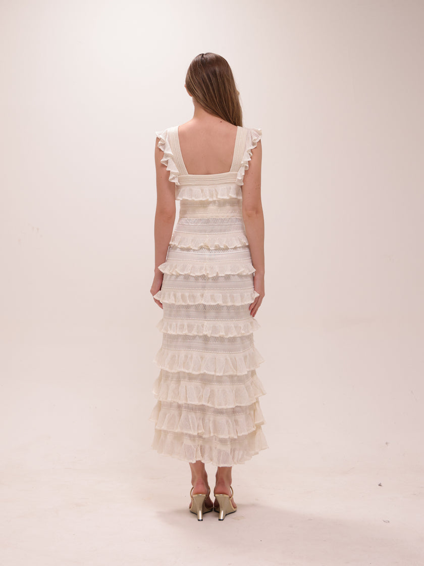 Crush Frilled Midi Dress