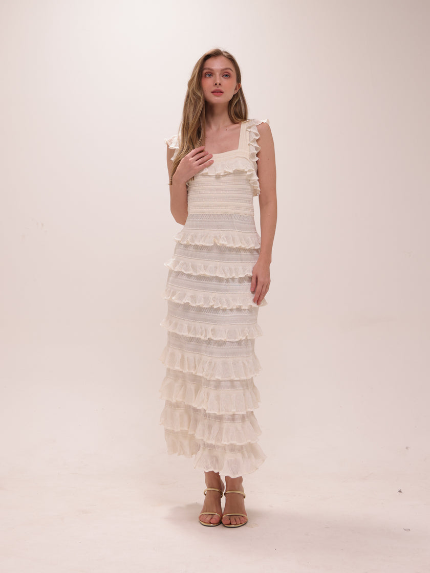 Crush Frilled Midi Dress