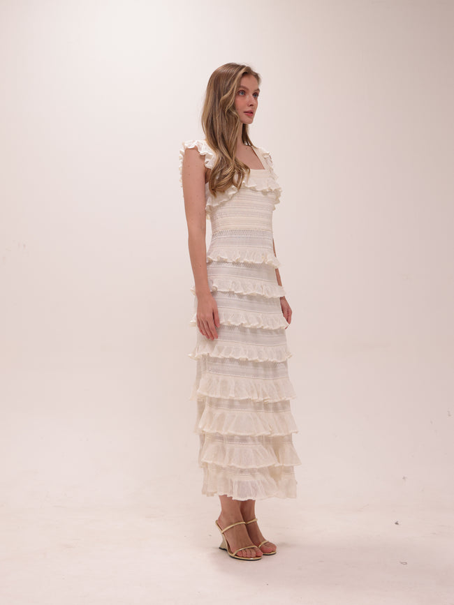Crush Frilled Midi Dress