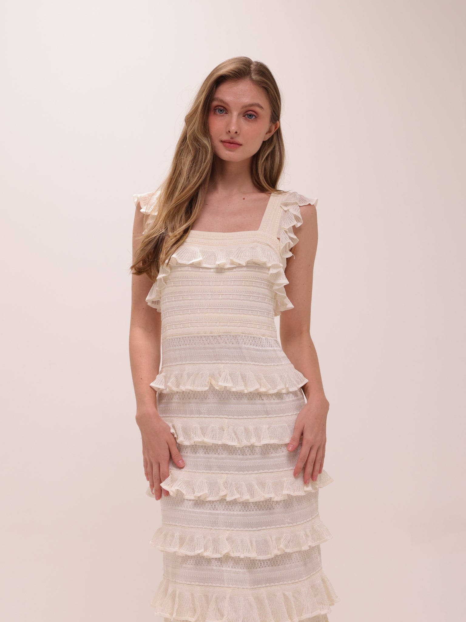 Crush Frilled Midi Dress