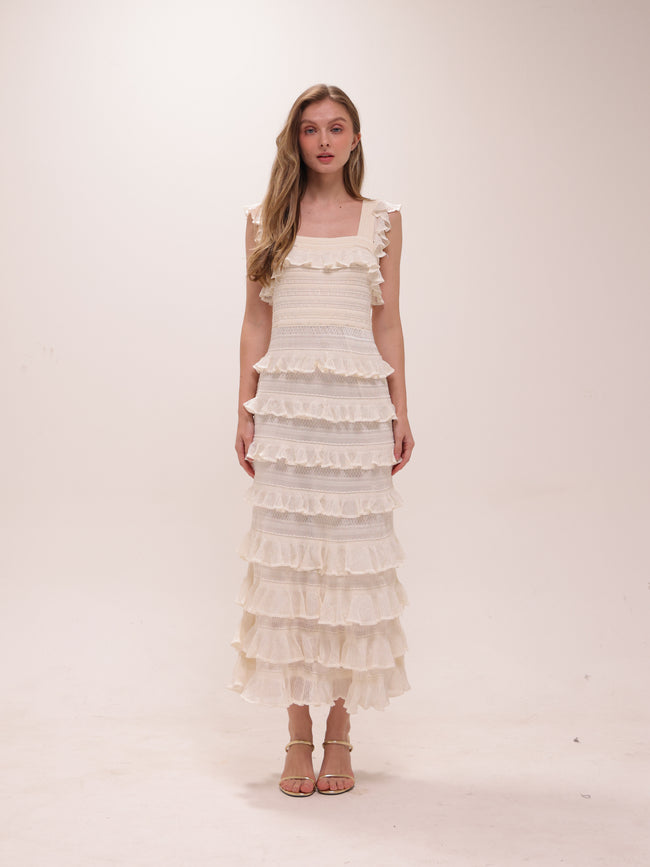 Crush Frilled Midi Dress