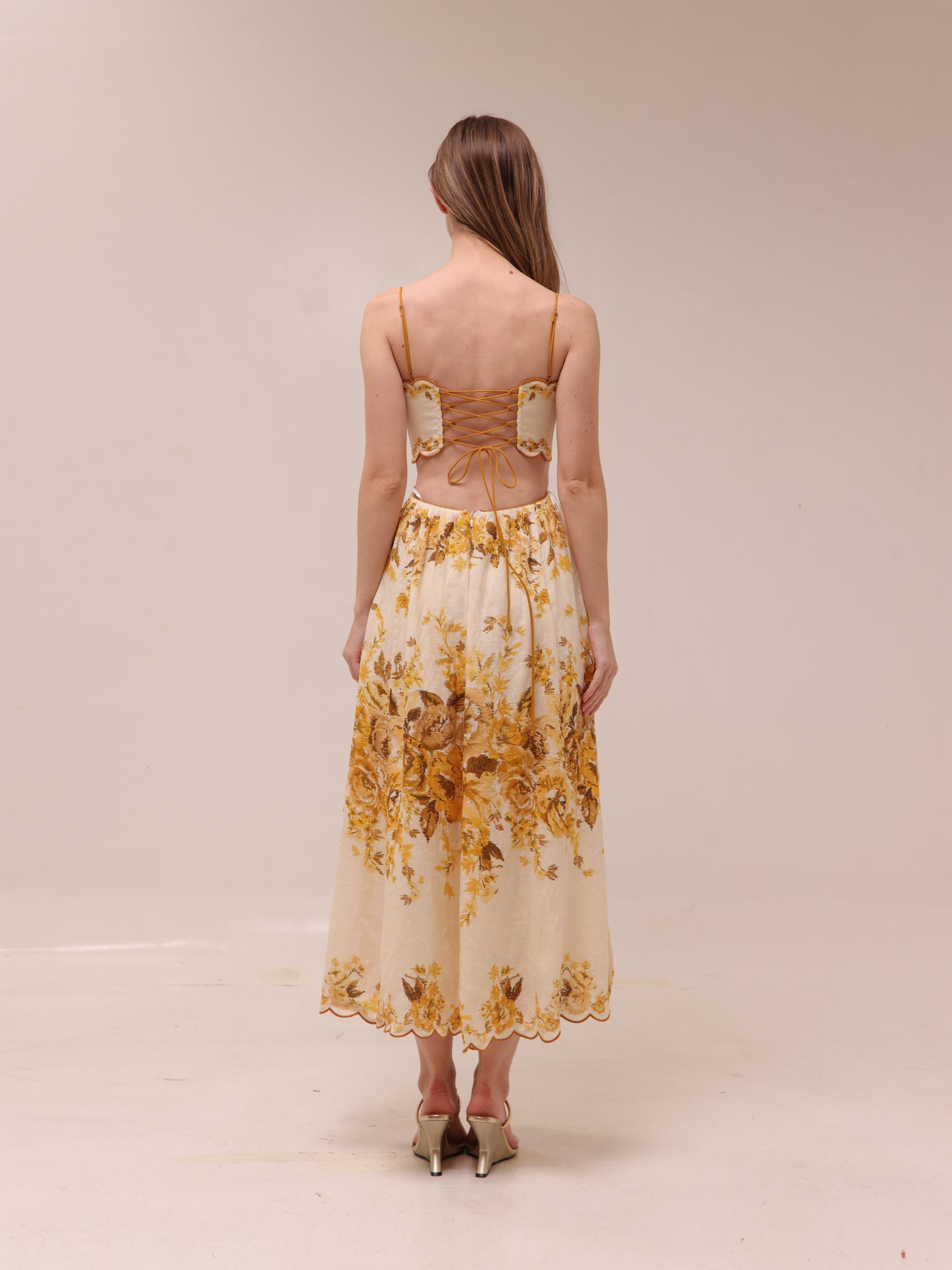 Aliane Scallop Midi Dress
