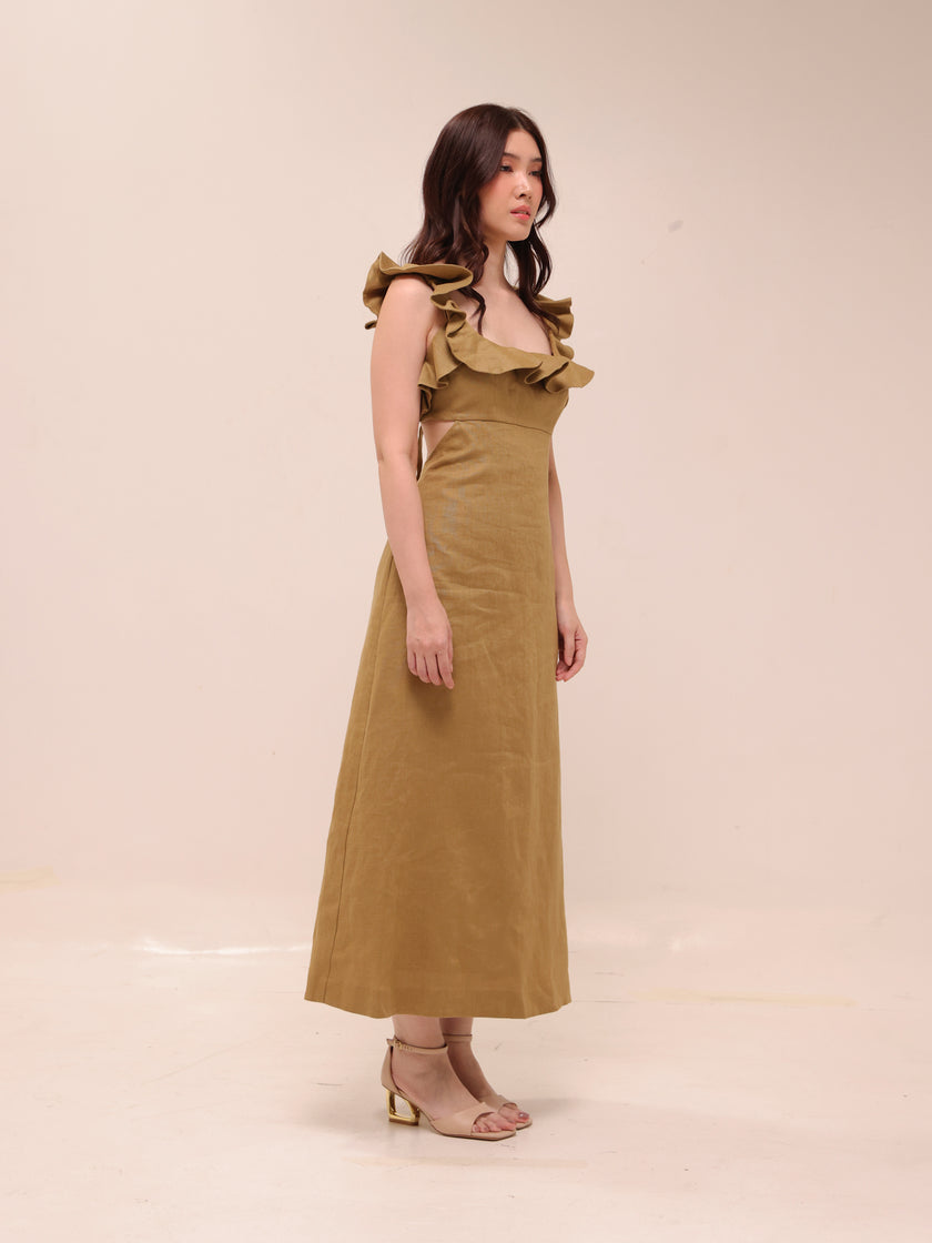 Super Eight Ruffle Sleeve Dress