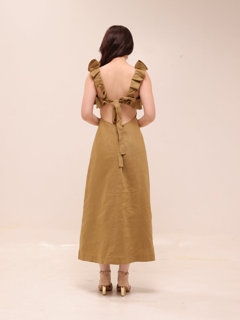 Super Eight Ruffle Sleeve Dress