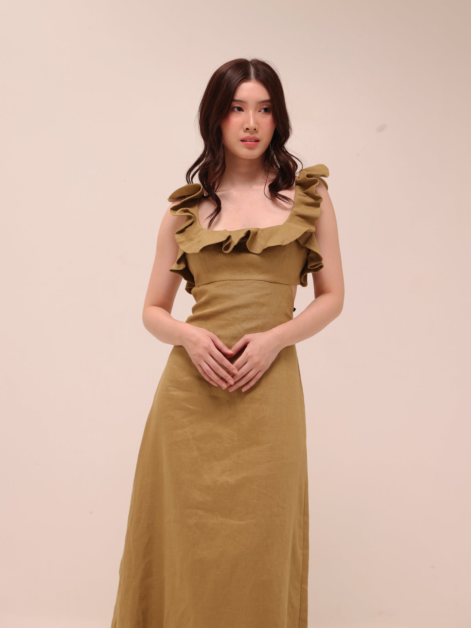 Super Eight Ruffle Sleeve Dress