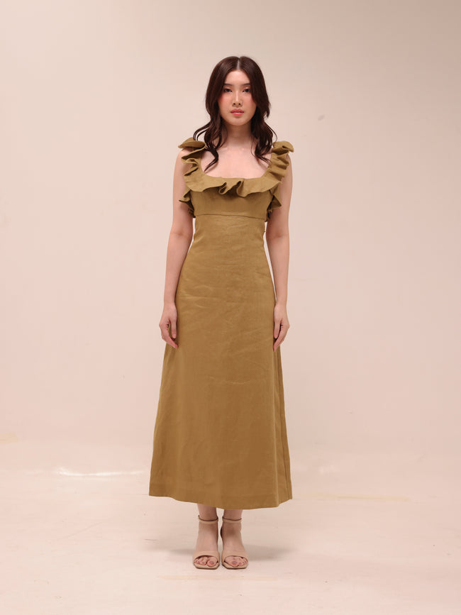 Super Eight Ruffle Sleeve Dress
