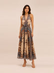 Ascension Plunge Halter Maxi Dress