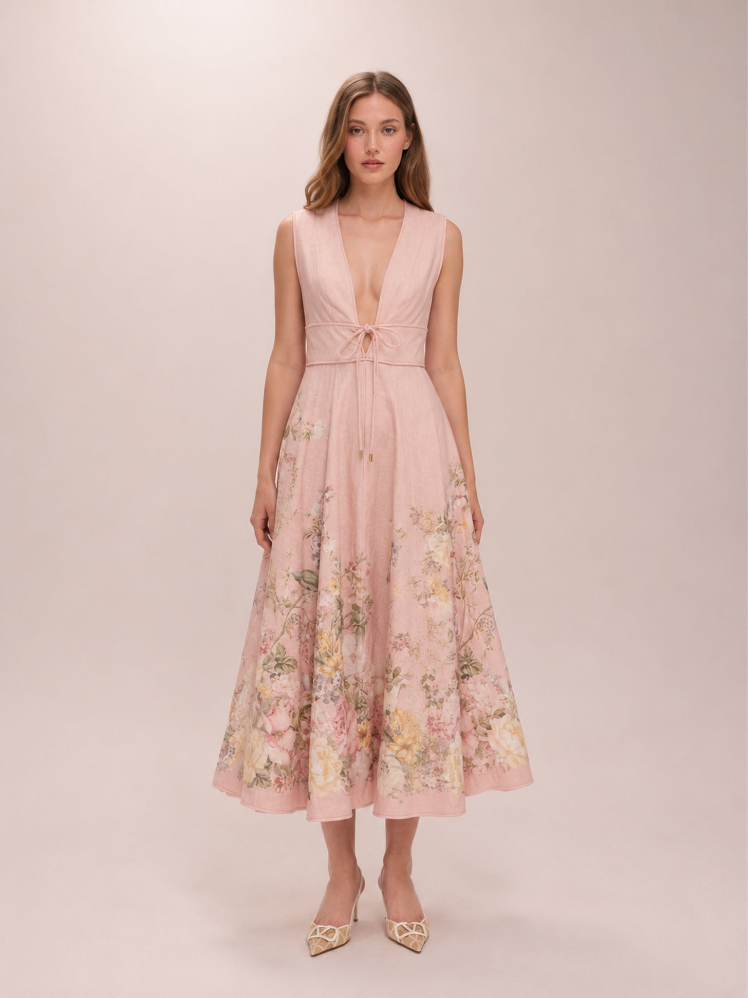 Waverly Plunge Midi Dress