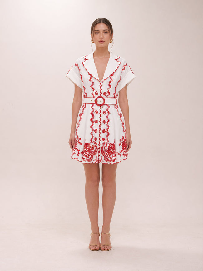 Lucky Embroidered Dress