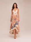August Asymmetric Lace-Trimmed Dress