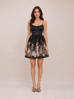 Natura Ruched Mini Dress in Black
