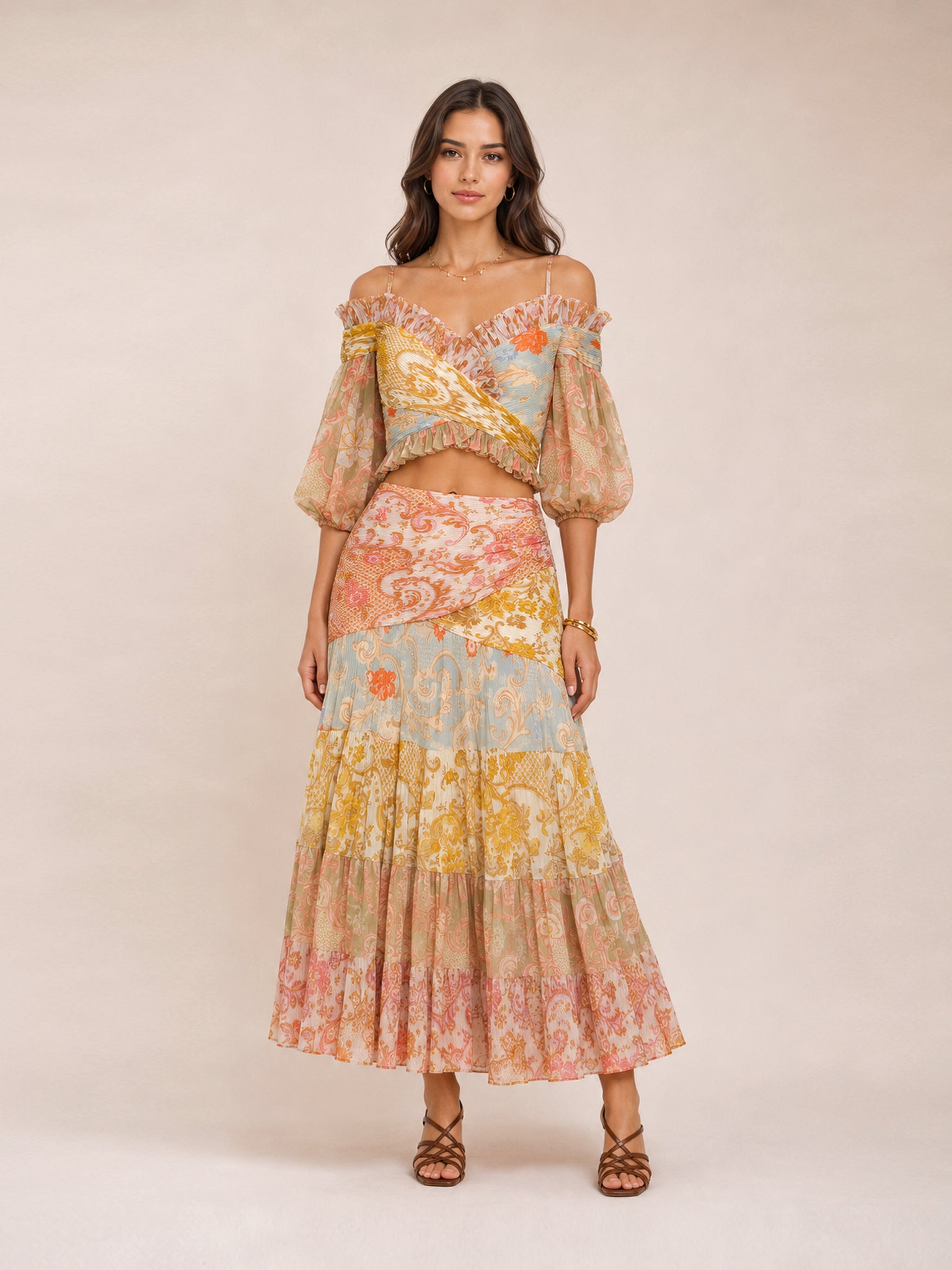 Postcard Pleated Floral Set