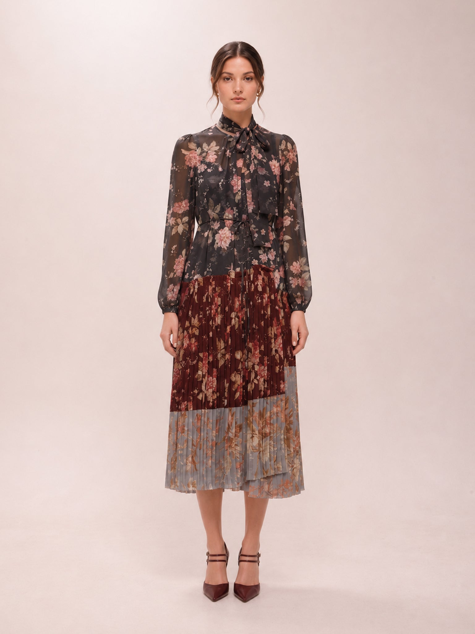 Unbridled Pleated Midi Dress