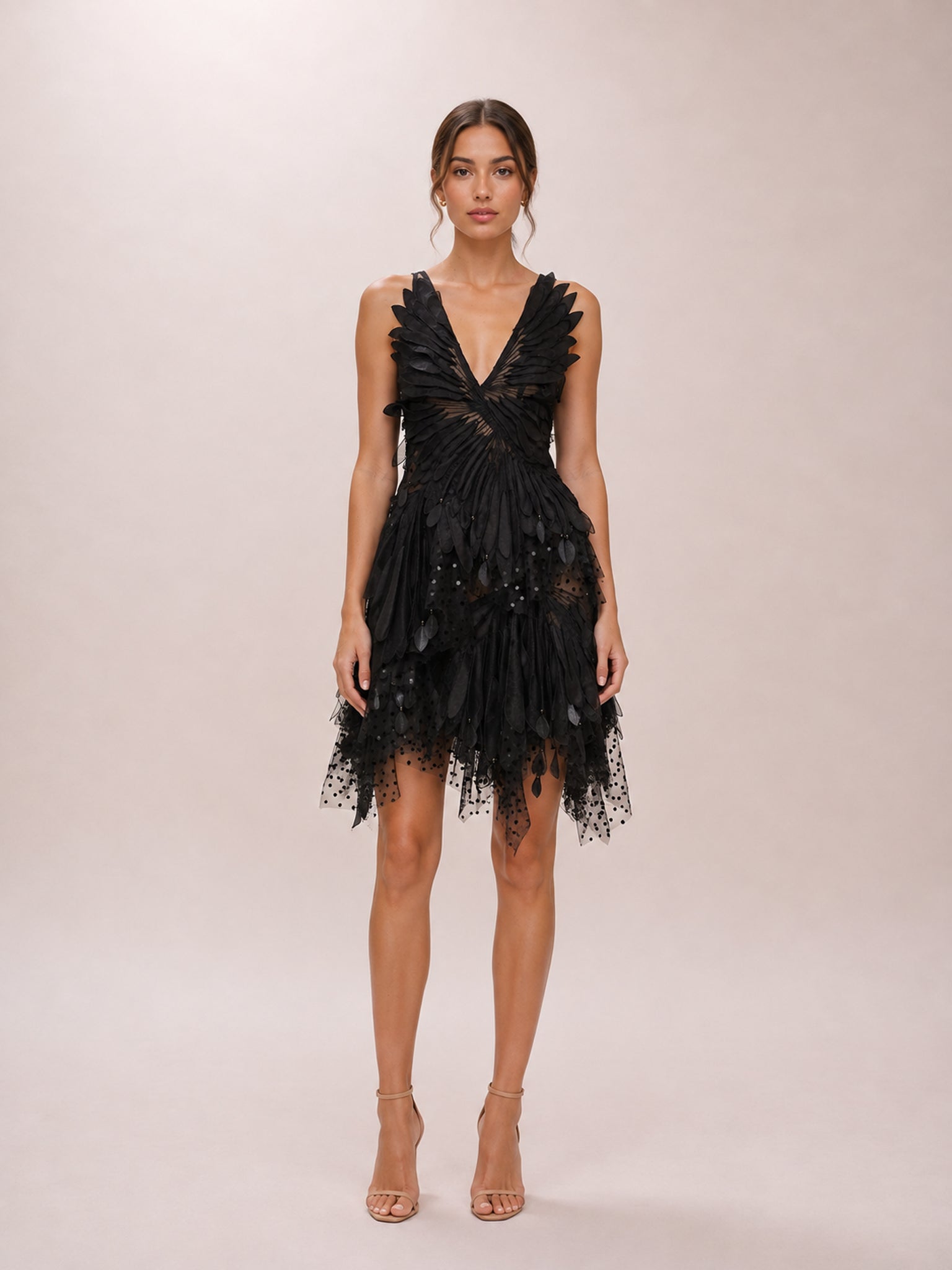 Rhythmic Fluted Mini Dress