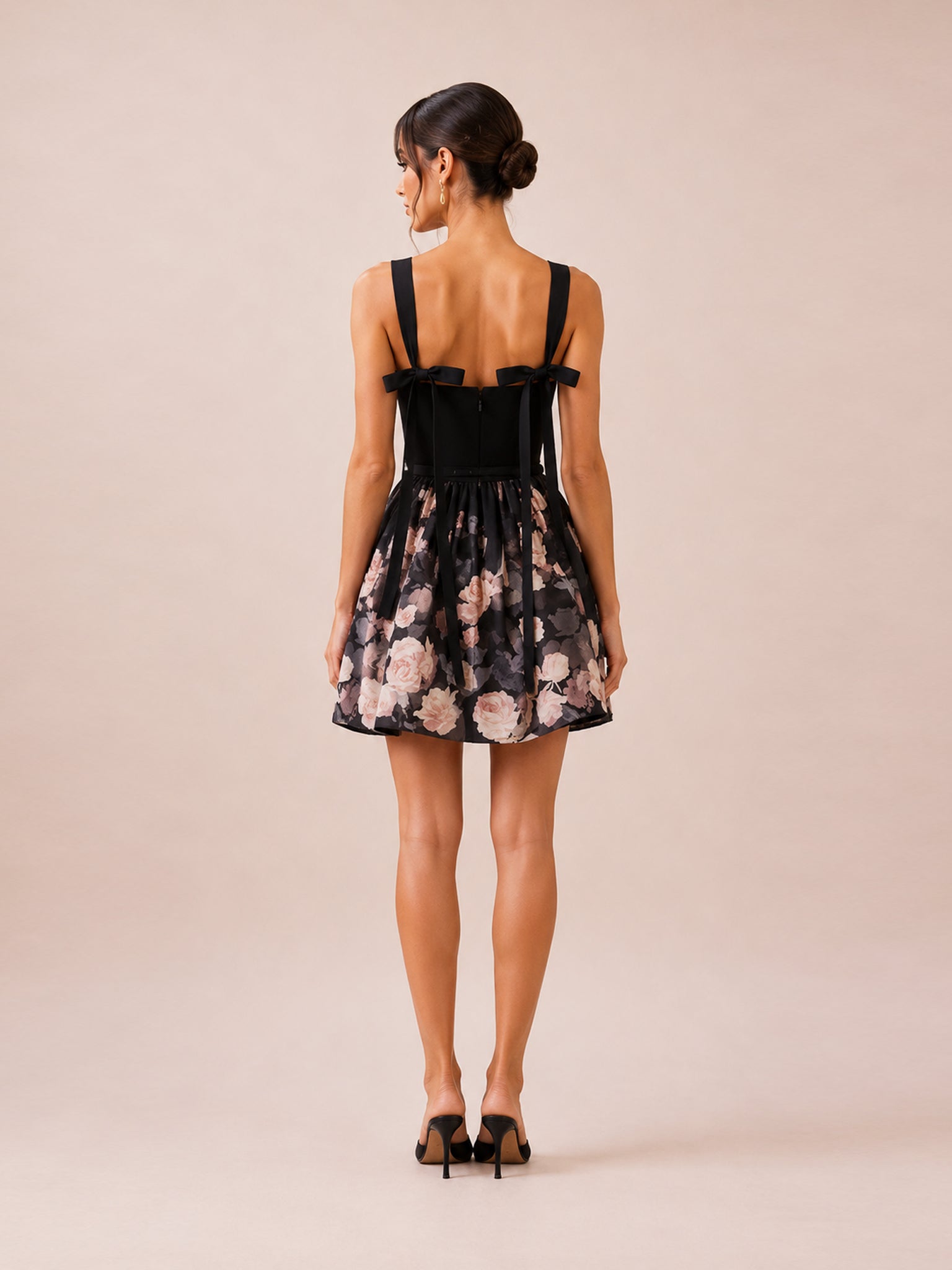Crush Picnic Mini Dress in Black