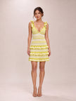 Halycon Crochet Frill Mini Dress