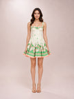High Tide Eyelet Mini Dress Green