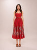 Red Rhiannon Corset Midi