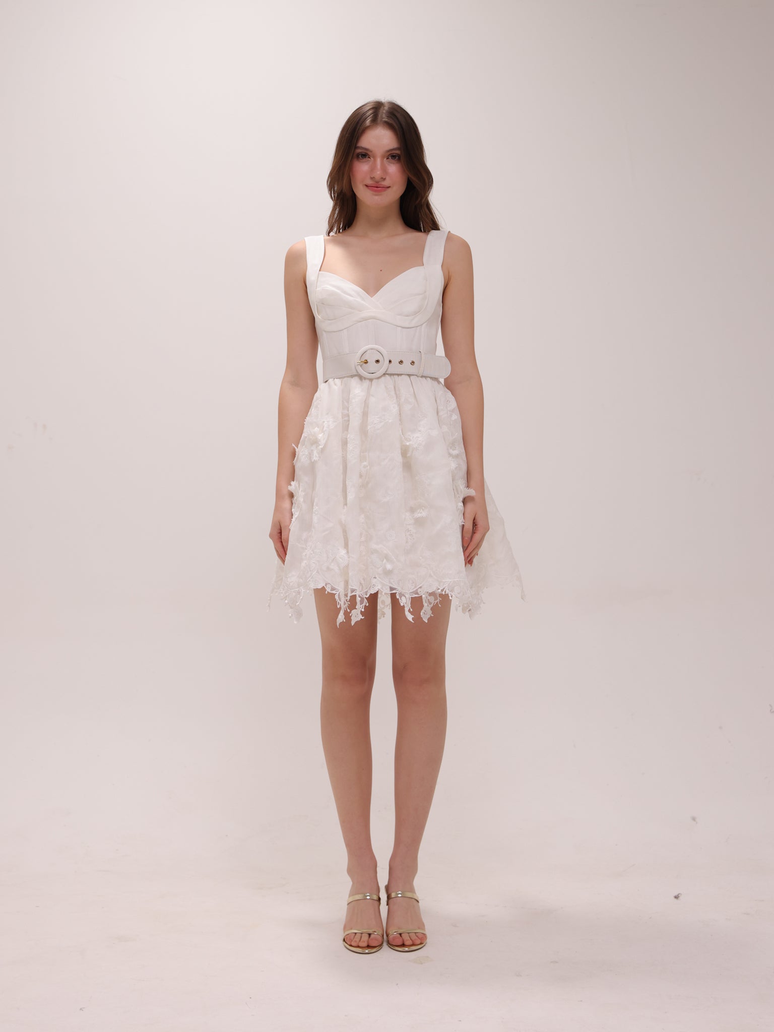 High Tide Embroidered Corset Mini Dress