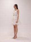 High Tide Embroidered Corset Mini Dress
