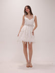 High Tide Embroidered Corset Mini Dress