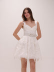 High Tide Embroidered Corset Mini Dress