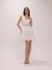 High Tide Embroidered Corset Mini Dress