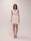High Tide Embroidered Corset Mini Dress