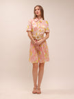 Pop Floral Pleated Mini Dress