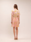 Pop Floral Pleated Mini Dress