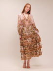 Lyre Tiered Billow Midi Dress