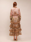 Lyre Tiered Billow Midi Dress