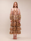 Lyre Tiered Billow Midi Dress
