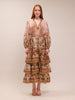 Lyre Tiered Billow Midi Dress