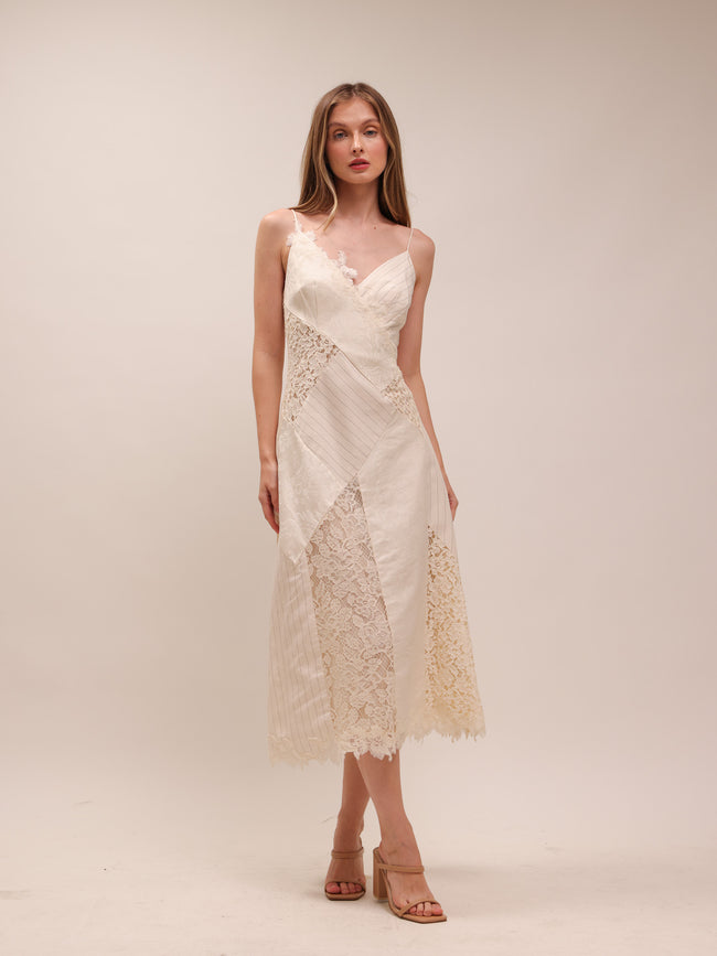Luminosity Patch Lace Dress