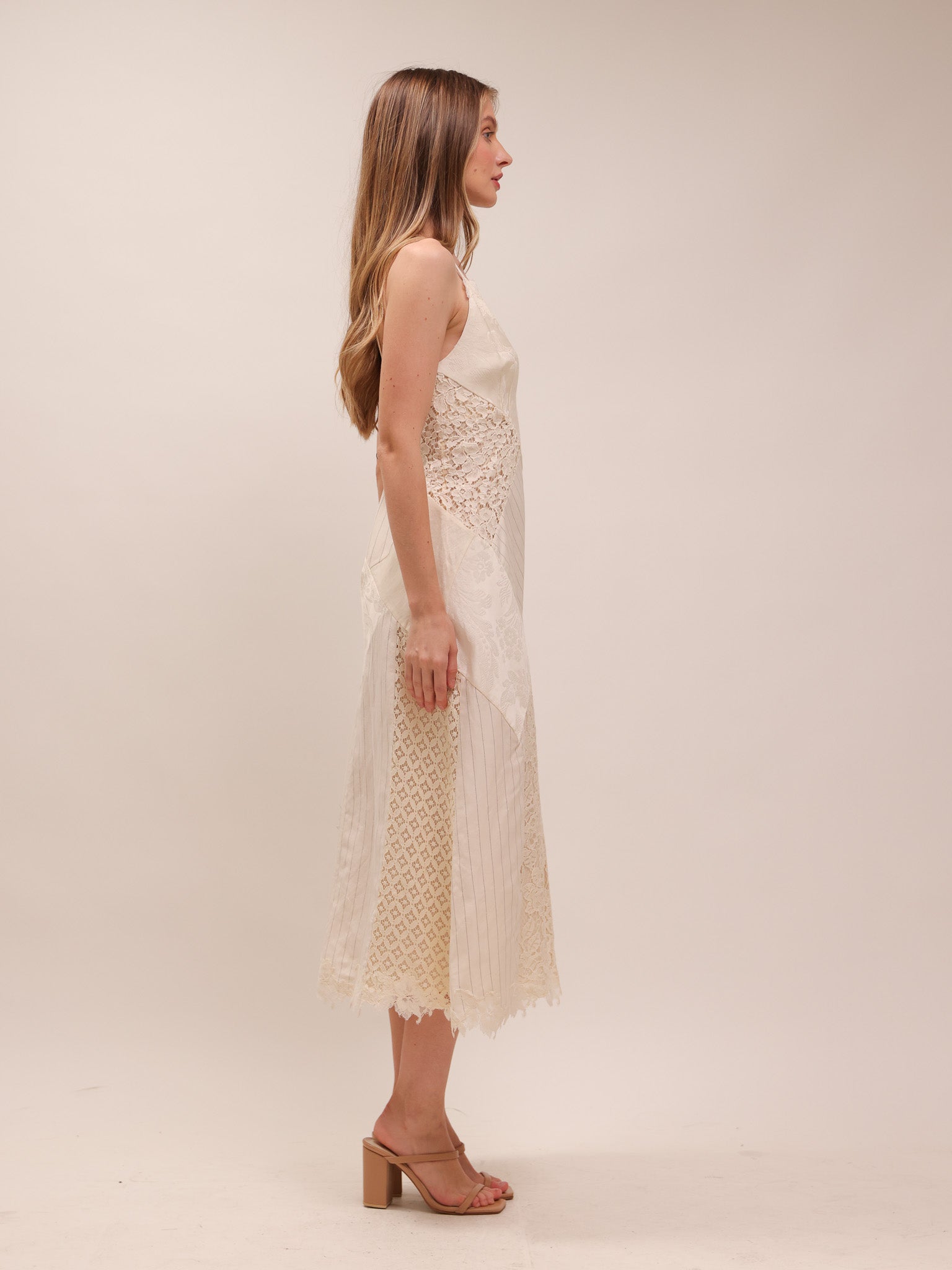 Luminosity Patch Lace Dress