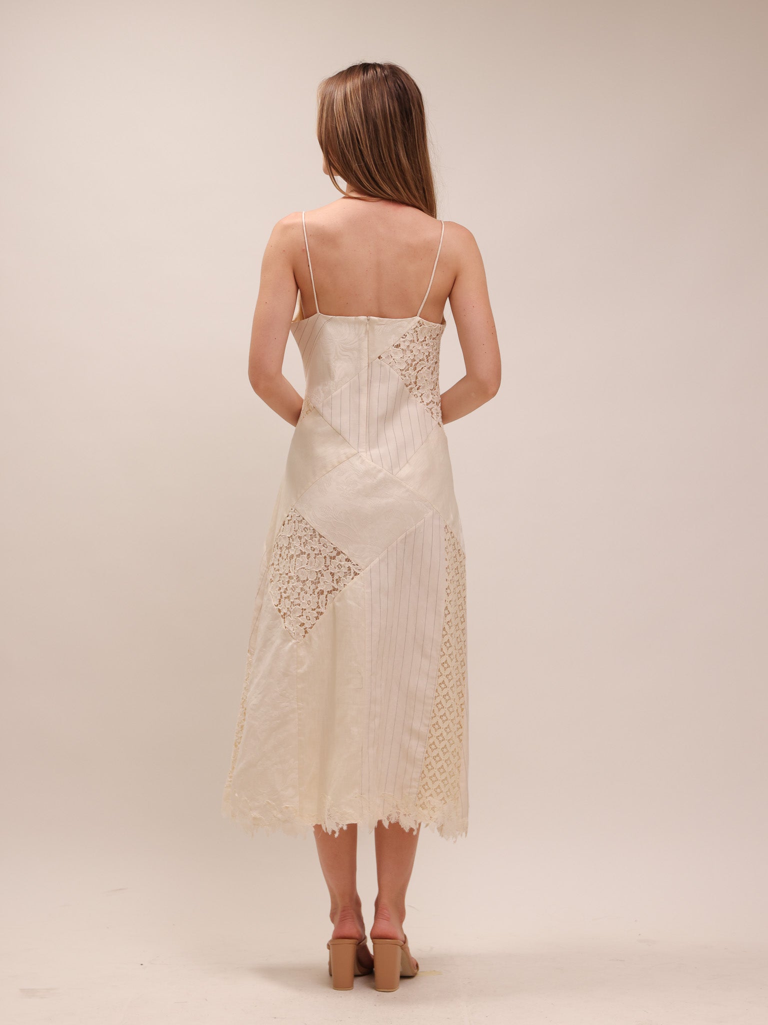 Luminosity Patch Lace Dress