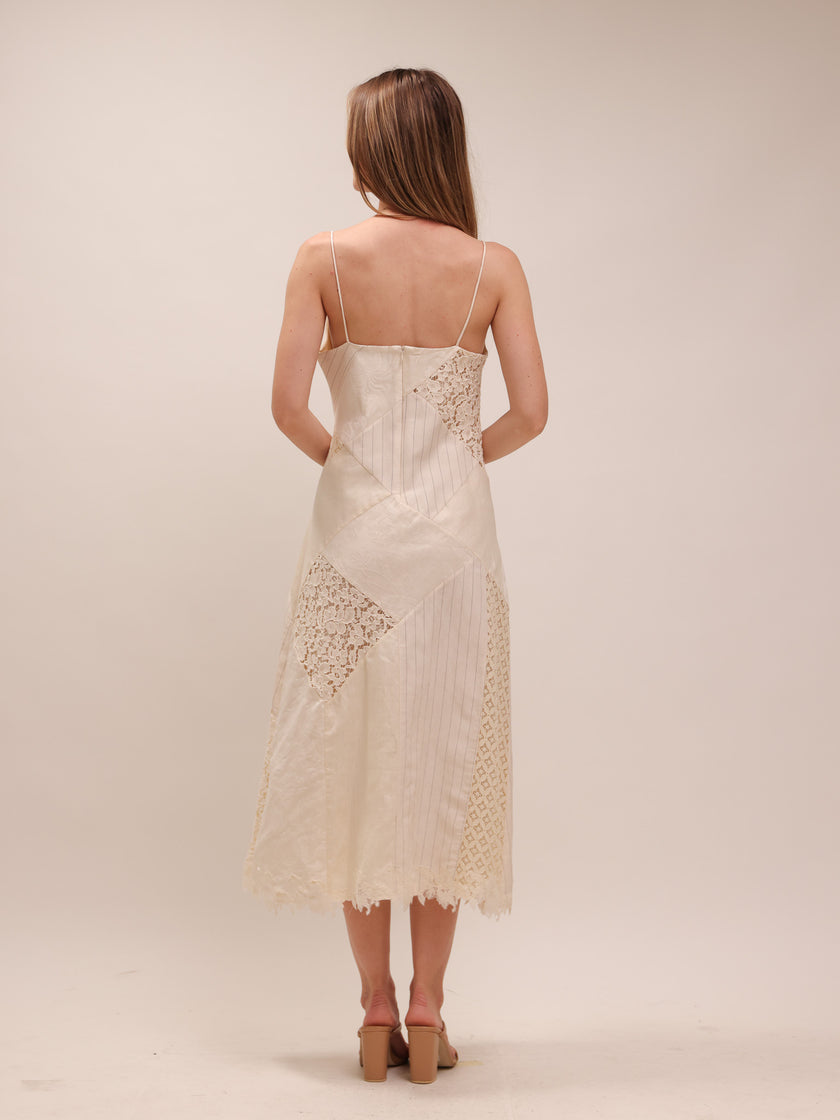 Luminosity Patch Lace Dress