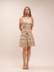 Kirra Embroidered Mini Dress Vintage Floral Print