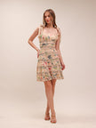 Kirra Embroidered Mini Dress Vintage Floral Print